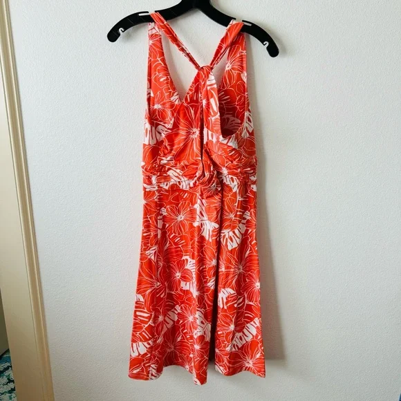 Tommy Bahama Orange White Floral Dress - Picture 4 of 5